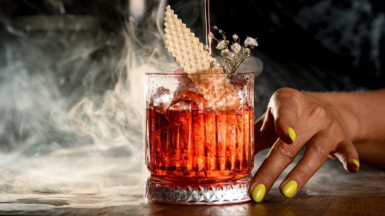 bartender mixing drink