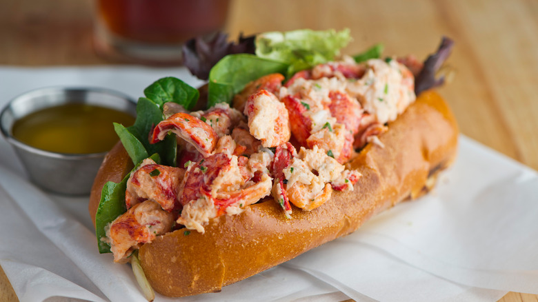 Maine-style lobster roll