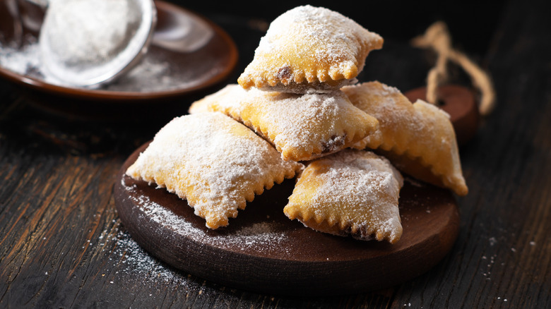 Chocolate filled ravioli 