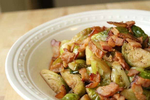 Sautéed Brussels Sprouts with Bacon