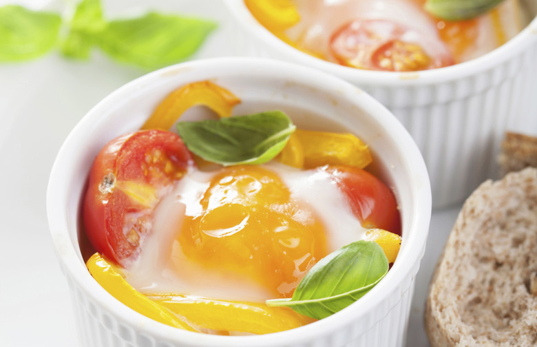 Baked Egg Cups with Tomatoes, Spinach, and Prosciutto