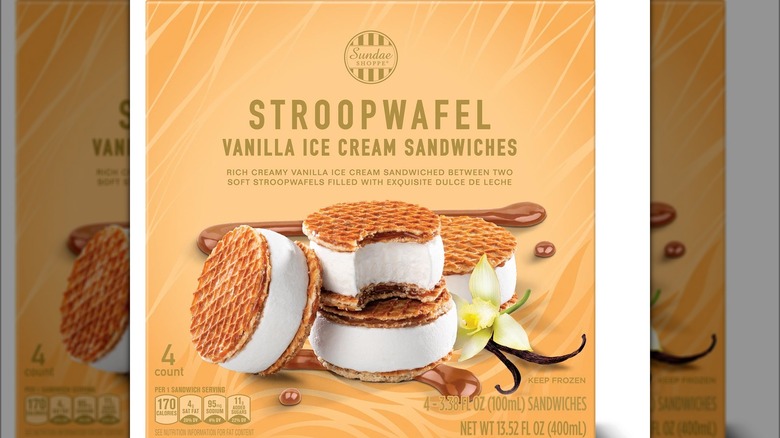 Aldi Stroopwafel ice cream sandwich