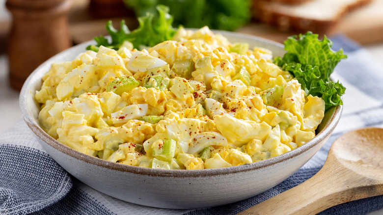 Bowl of egg salad