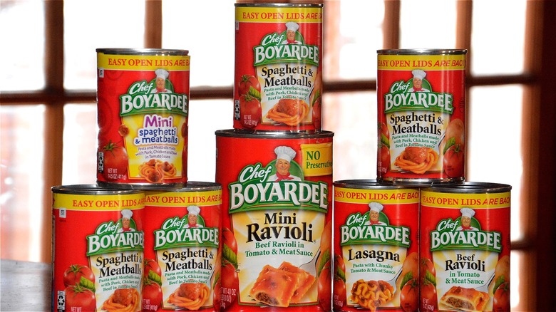 Chef Boyardee canned Italian meals 