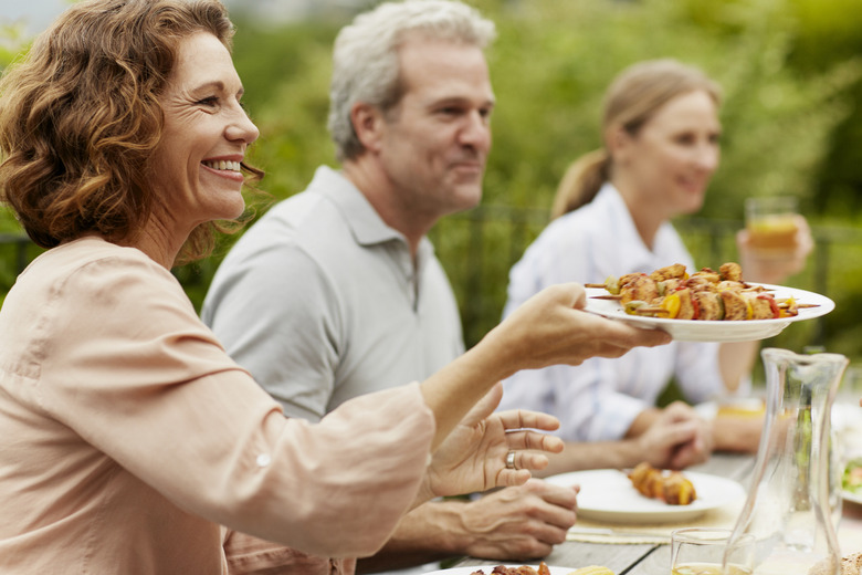 Make plans to eat meals with friends