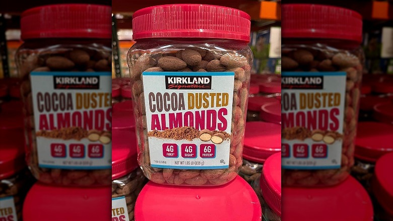 Jar of nuts on shelf