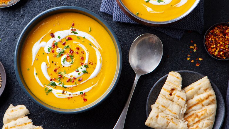 bowl of butternut squash soup