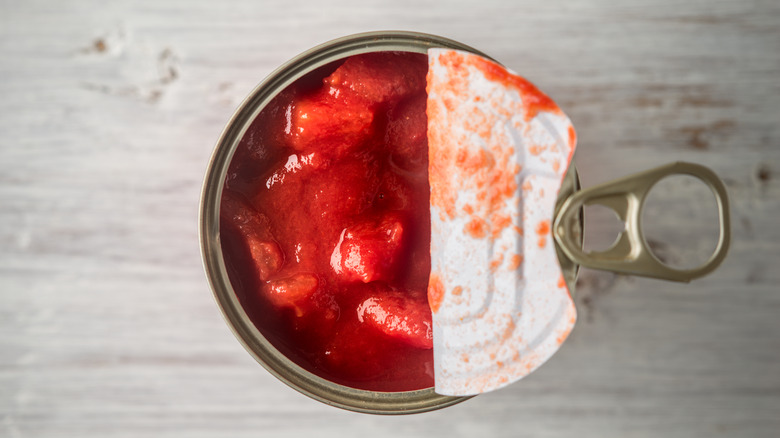 Open can of tomatoes