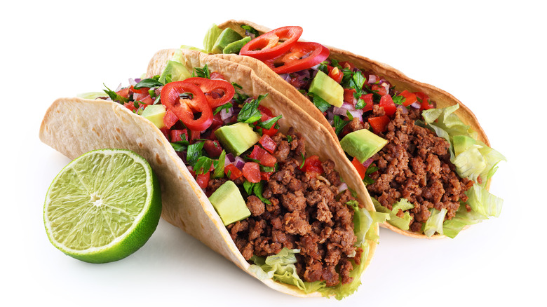 Plant-based meat in tacos