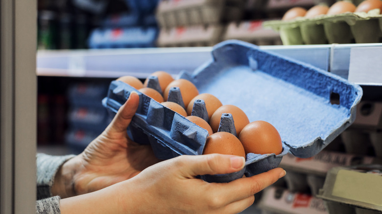 Person holding eggs