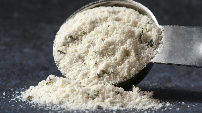 spoon of ranch seasoning powder