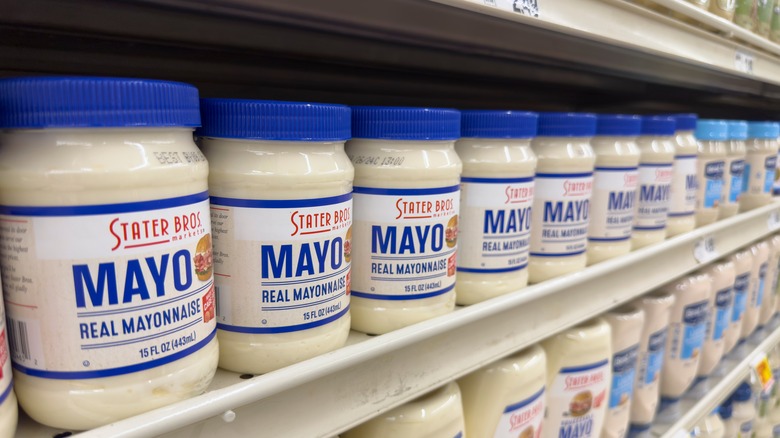 Mayonnaise aisle at grocery store