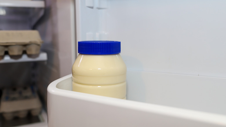 Mayonnaise in refrigerator door