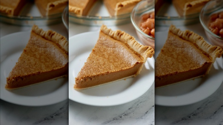 navy bean pie on plate