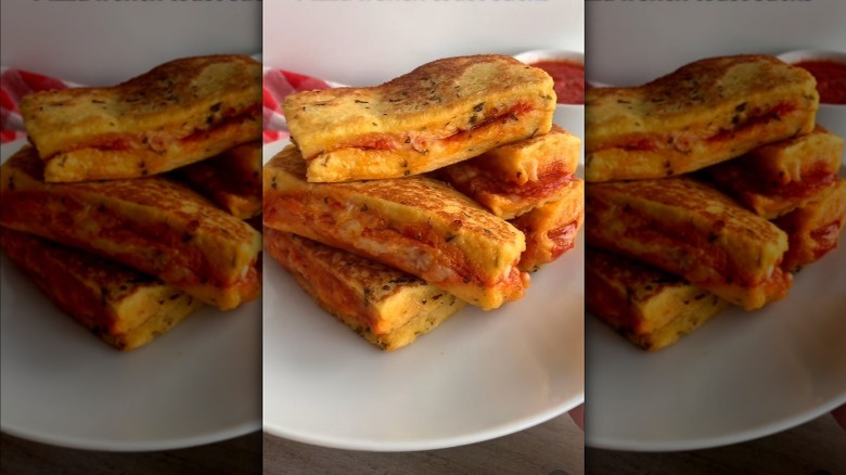 TikTok screenshot of pizza French toast