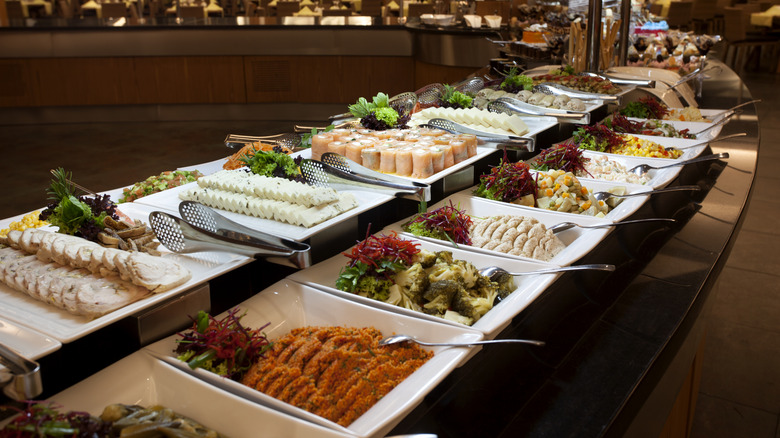 Luxury buffet at a hotel restaurant