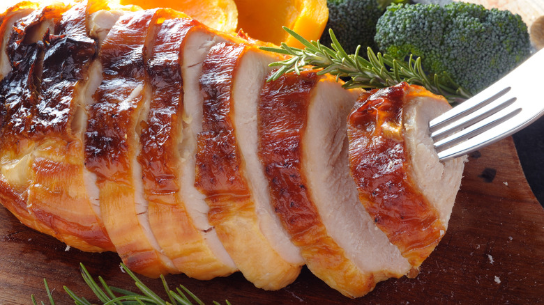 Sliced turkey breast