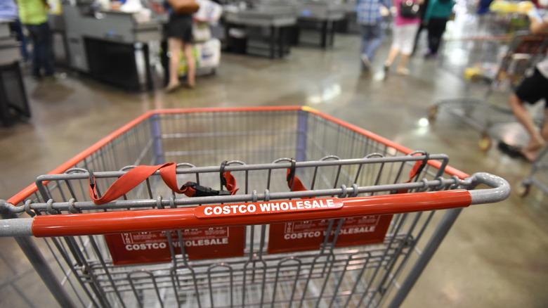 empty Costco cart in store