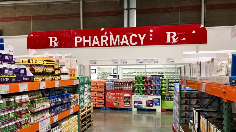 Costco pharmacy sign in store