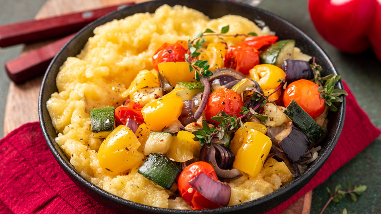 Polenta with roasted vegetables 