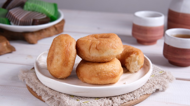 plate of mini donuts