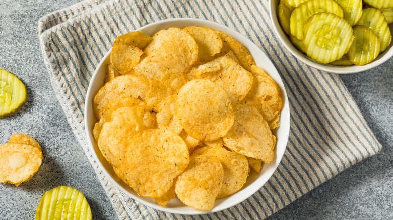 bowl of potato chips