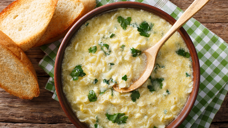 Thick egg drop soup