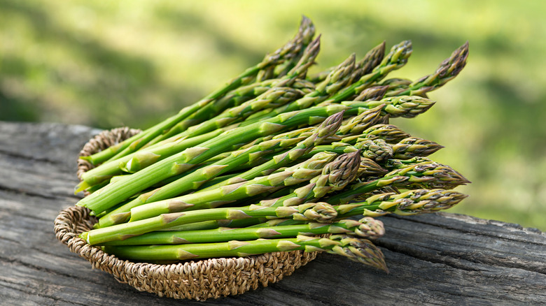Asparagus in a basket 