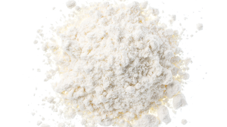 Close up of pile of flour