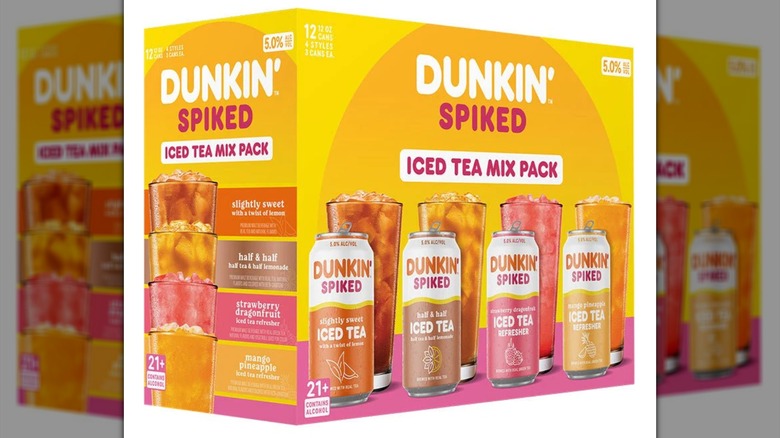 case of Dunkin Spiked iced tea