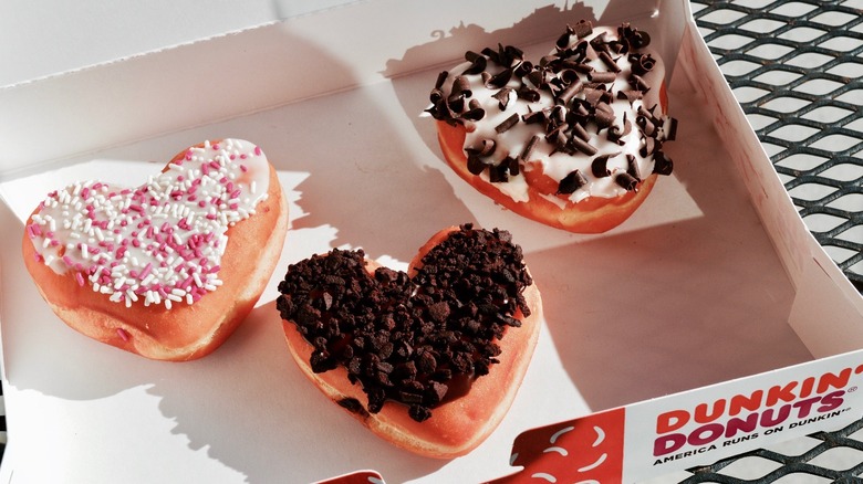 Dunkin' heart-shaped donuts