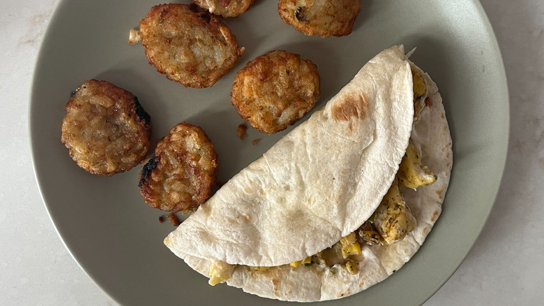 Dunkin' Breakfast Taco with hash browns