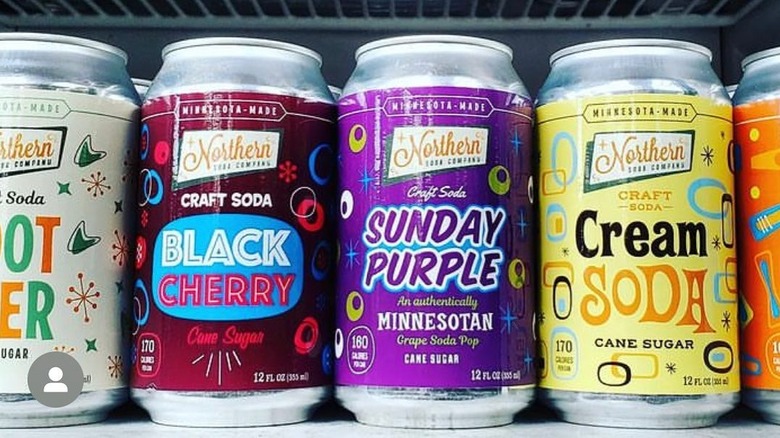 Assorted cans of Northern Soda