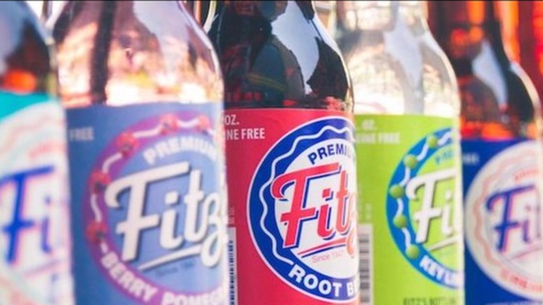 Assorted bottles of Fitz's soda