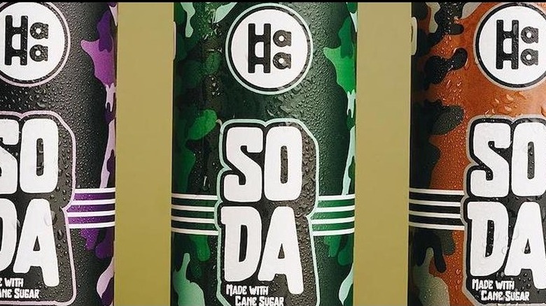 Cans of HaHa Soda