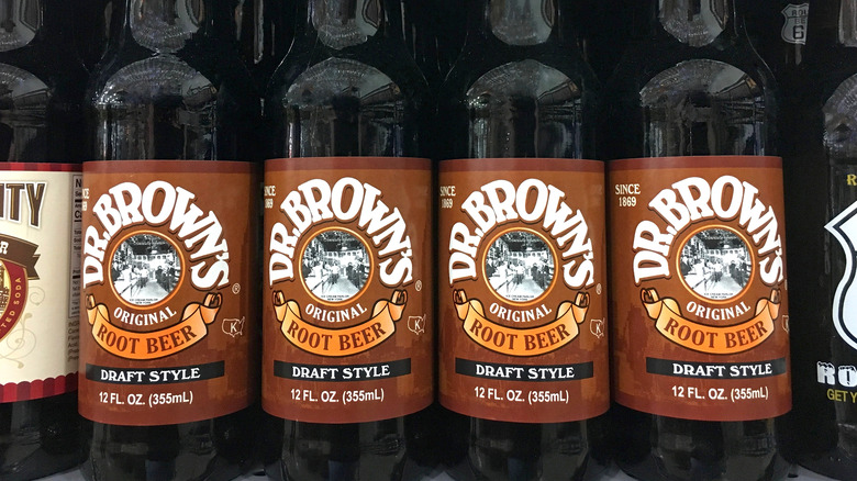Bottles of Dr. Brown's root beer