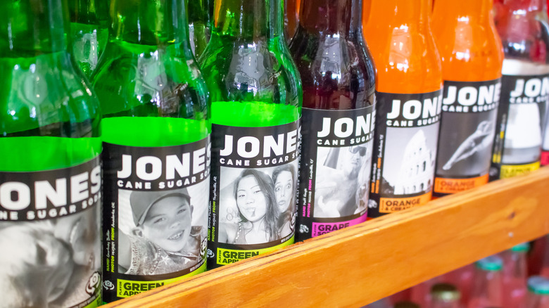 Bottles of Jones soda