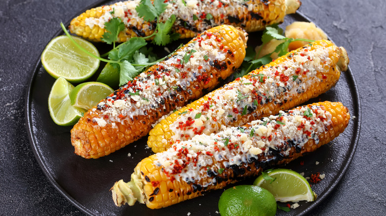 elote or Mexican street corn