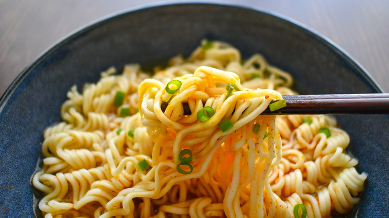 basic bowl of ramen with chopsticks