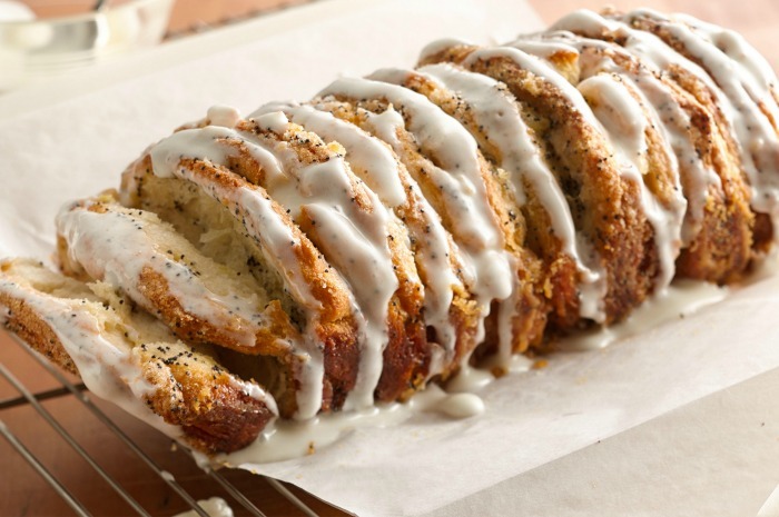 Lemon Poppy Seed Pull-Apart Bread