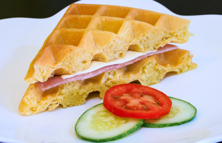 Honey Ham Waffle Sandwiches