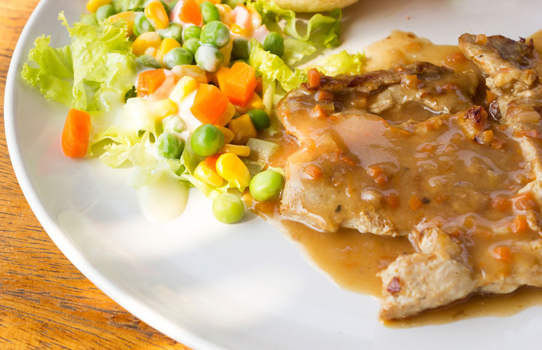 Slow-Cooker Pork Chops with Mustard Thyme Gravy