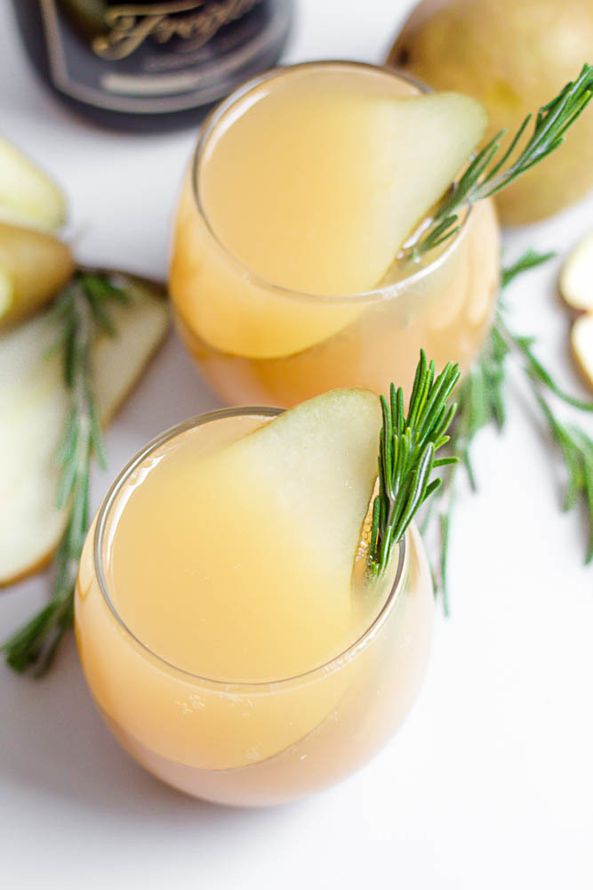 Rosemary Pear Mimosas