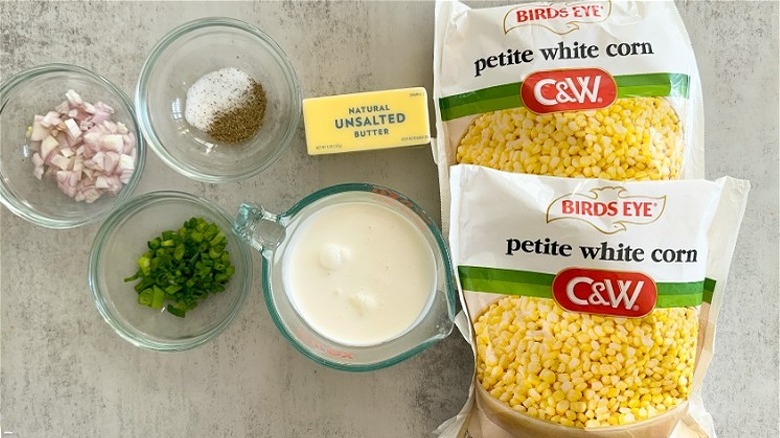 ingredients to make creamed corn