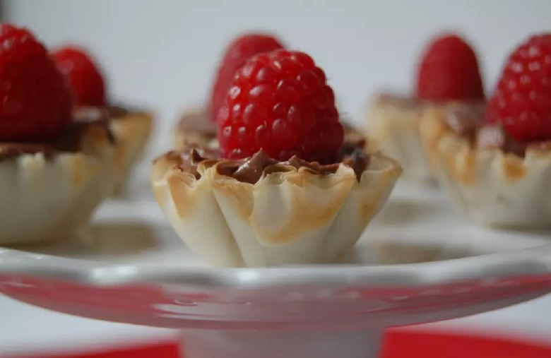 Chocolate Raspberry Mini Tarts 