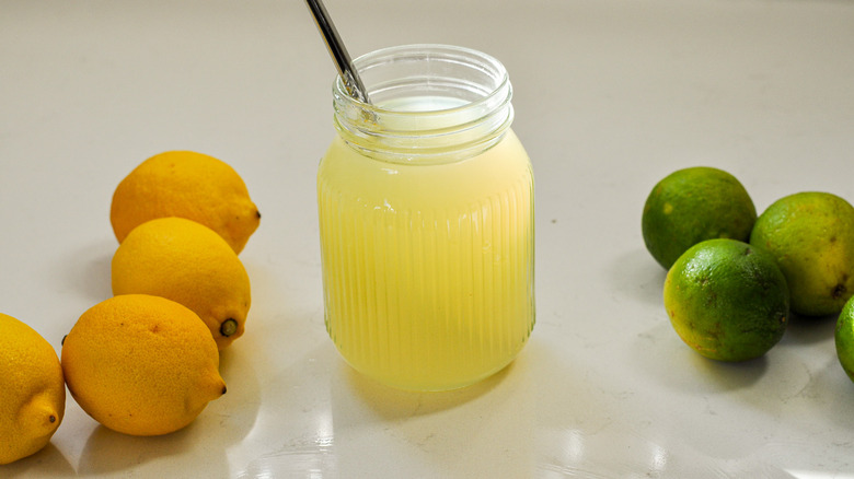 ingredients in mason jar 