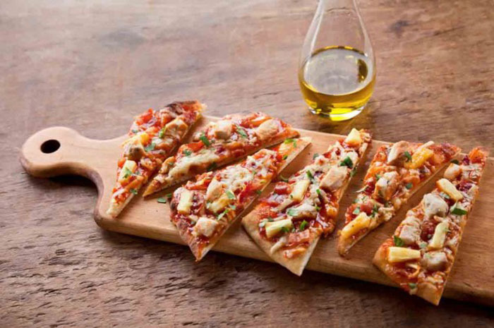 BBQ Chicken Naan Pizza Bites