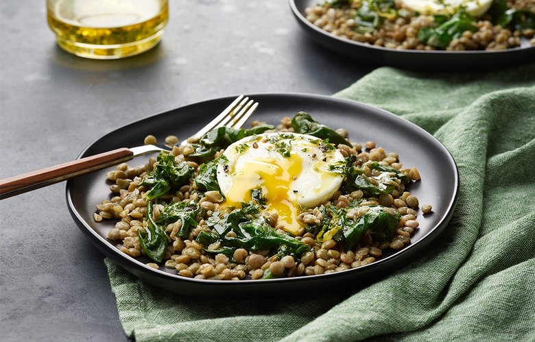 Lentils and Poached Eggs