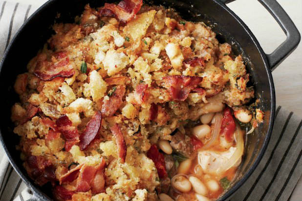 Sausage, Chicken, and White Bean Gratin