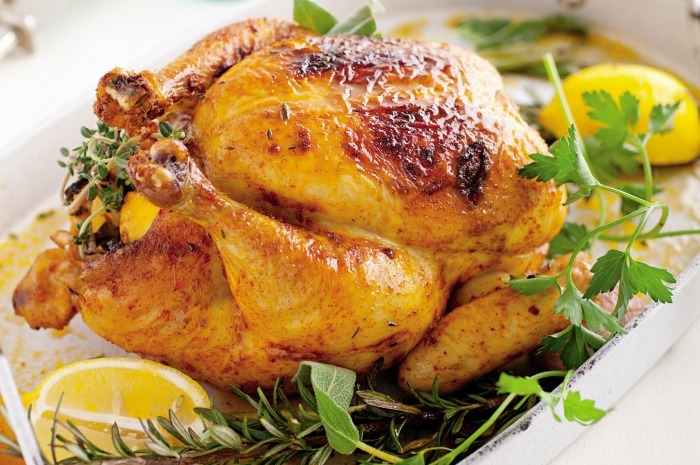 Slow-Roasted Chicken with Parsley, Sage, Rosemary, and Thyme